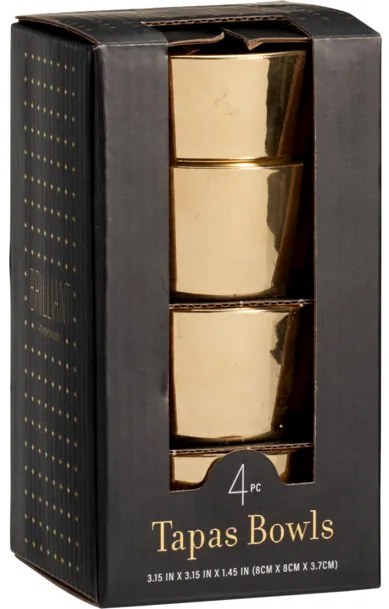 Złote miseczki na przekąski MIRAVO, 4 sztuki x Ø 8,5 cm