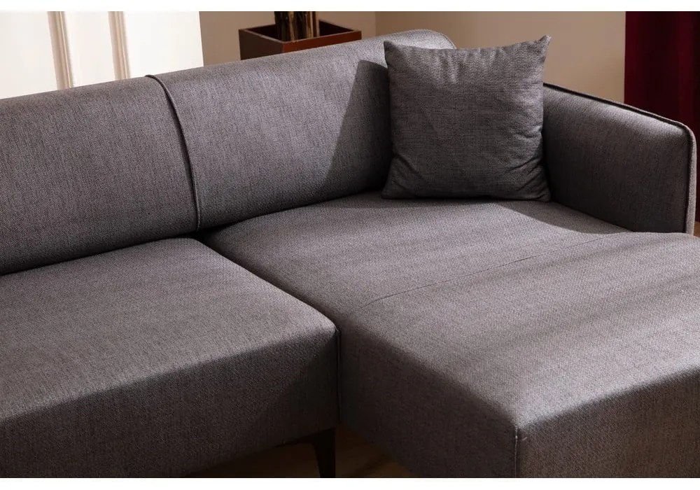 Ciemnoszara sofa narożna Belissimo, narożnik prawy – Balcab Home