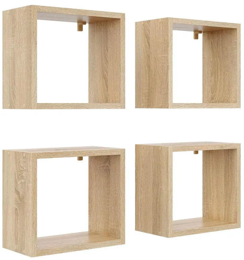 Komplet skandynawskich półek ściennych dąb sonoma N4-D42