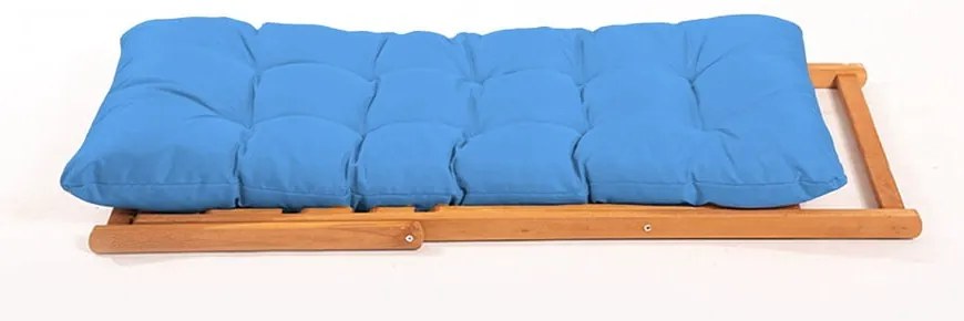 Niebieski drewniany leżak ogrodowy – Floriane Garden