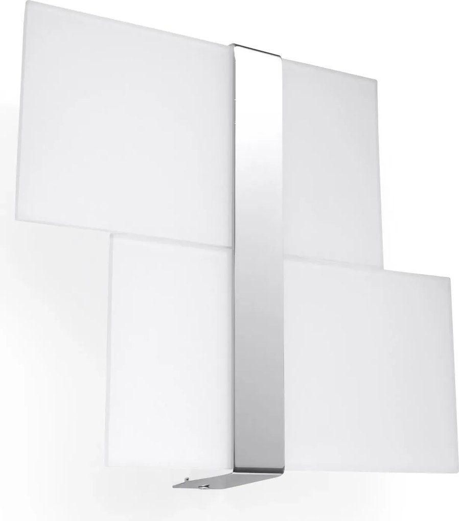 Designerski Szklany Kinkiet Popielaty E727 G8-H93
