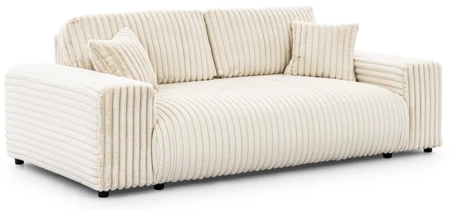 Kremowa sztruksowa sofa 213 cm Justin – Ropez