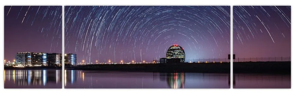 Obraz nocnego nieba z gwiazdami (170x50 cm)