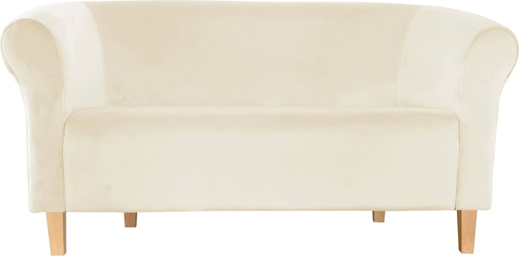 Sofa Milo tkanina Welur : Kolor nogi - Drewno, Kolor tkaniny - VELVET - MG50, Typ tkaniny - Velvet, Wysokość nogi - 15 cm