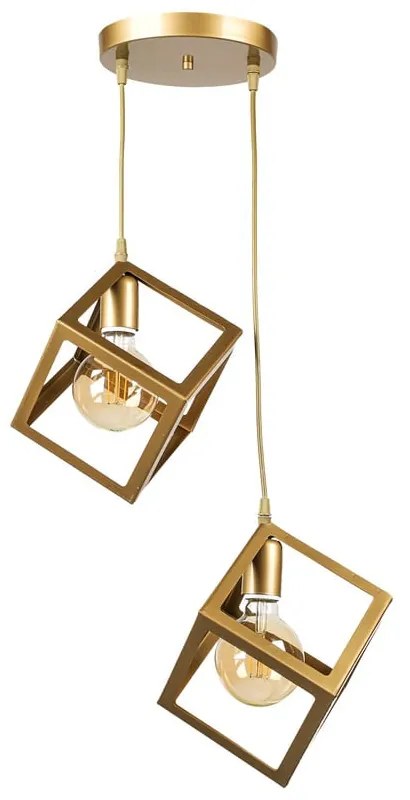 Metalowa lampa sufitowa w kolorze złota Magnezya – Squid Lighting