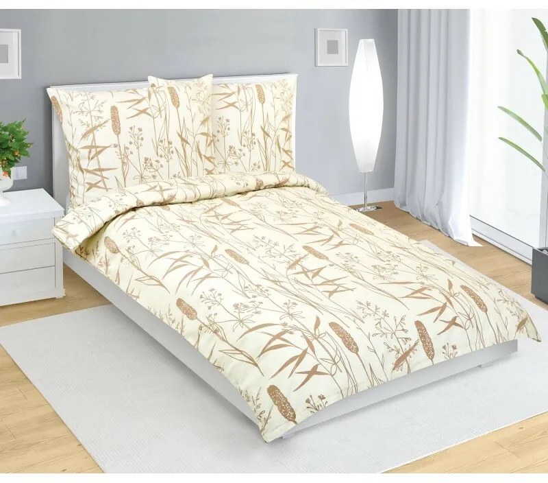 Bellatex Pościel flanelowa Trzcina, 140 x 200 cm, 70 x 90 cm