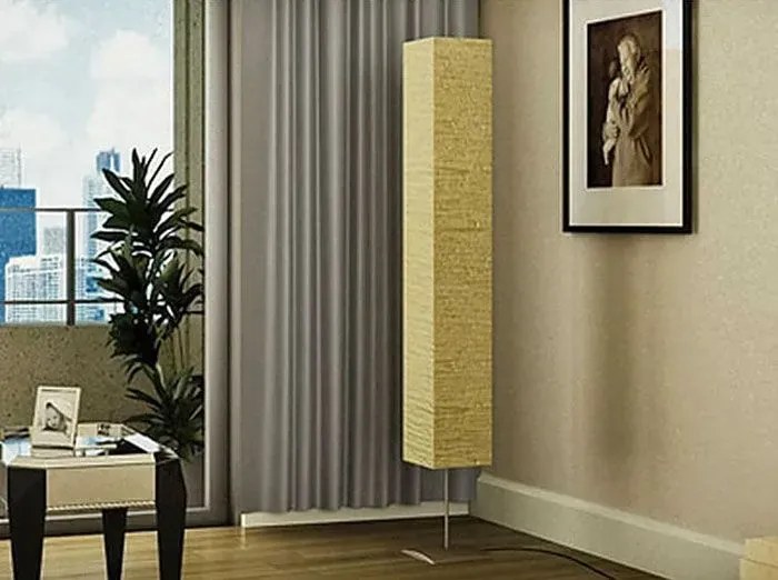 Beżowa lampa stojąca w stylu japońskim - EX147 R9-B62