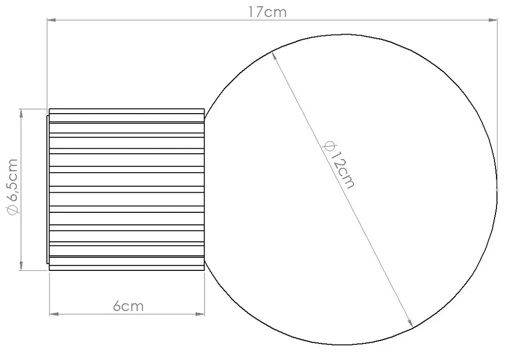 Kinkiet HALO beżowy IP44 ryflowany SOLLUX LIGHTING