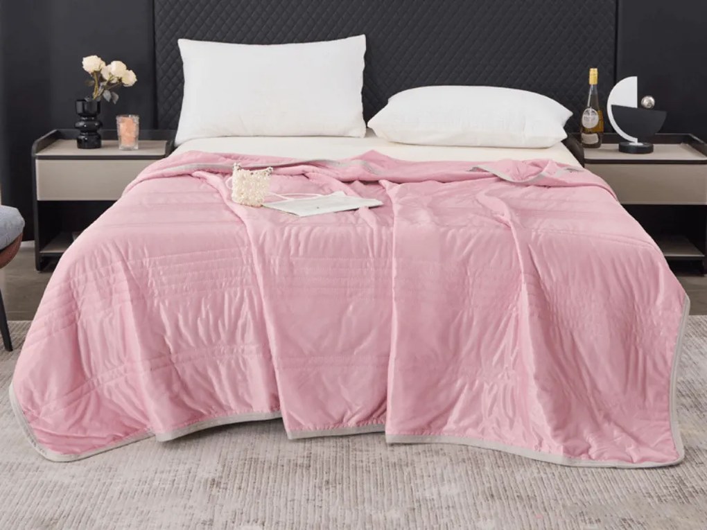 Chłodząca letnia kołdra CELIA, różowa Rozmiar: 140 x 200 cm