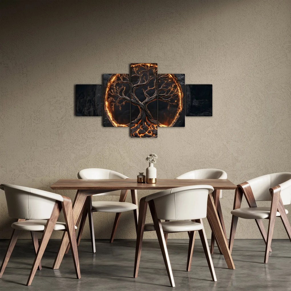 Obraz – Drzewo życia w lawie I. (125x70 cm)