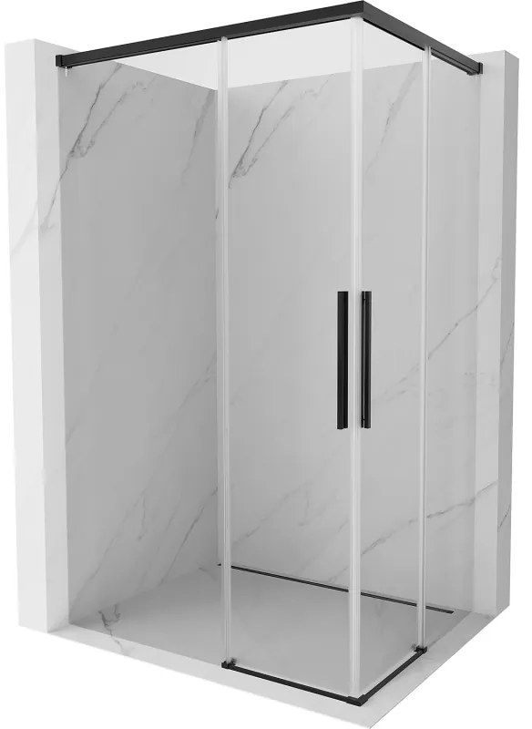 Mexen Rox Duo kabina prysznicowa rozsuwana 100 x 95 cm, transparent, czarna - 8C2D-100-095-70-00