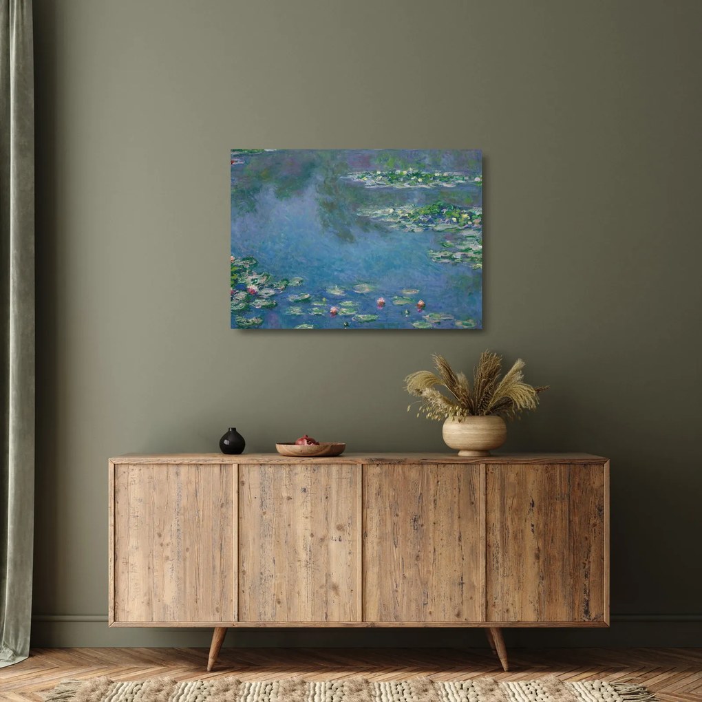 Obraz na szkle - Claude Monet, Water Lilies, reprodukcje (70x50 cm)