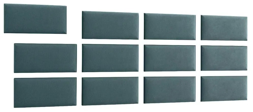 Zestaw 12 paneli tapicerowanych QUADRATTA 240x90 morski ELTAP