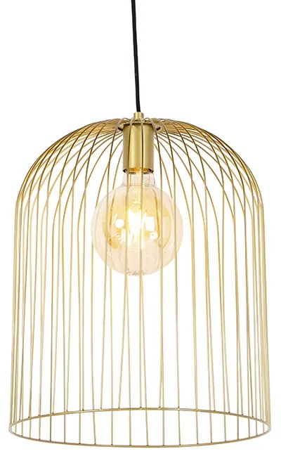 Designerska lampa wisząca złota - Wire Knock
