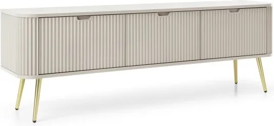 ZURI Szafka RTV-168 kaszmirowa | złote nogi