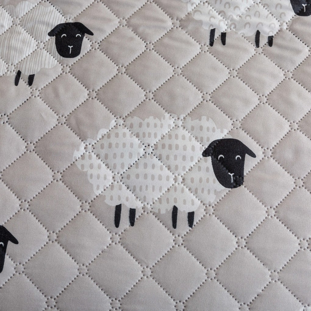 Narzuta na łóżko SHEEP DREAM szary Rozmiar: 220 x 240 cm
