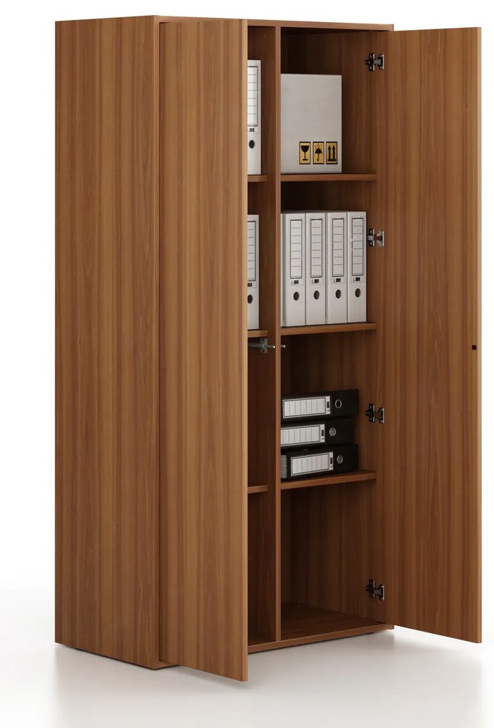 Szafka biurowa FRAME, 2x drzwi, 872 x 450 x 1735 mm, PUSH-lock, orzech