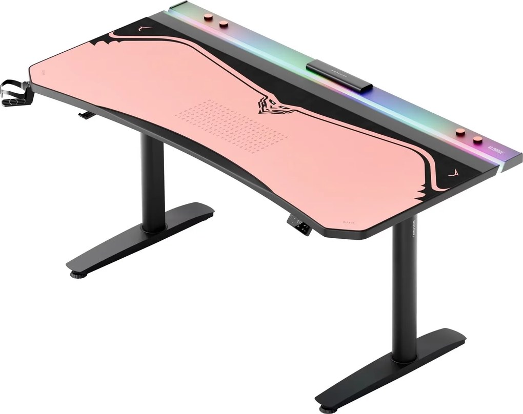Podkładka ochronna na biurko Diablo X-Forge 160 cm, Akira Pink