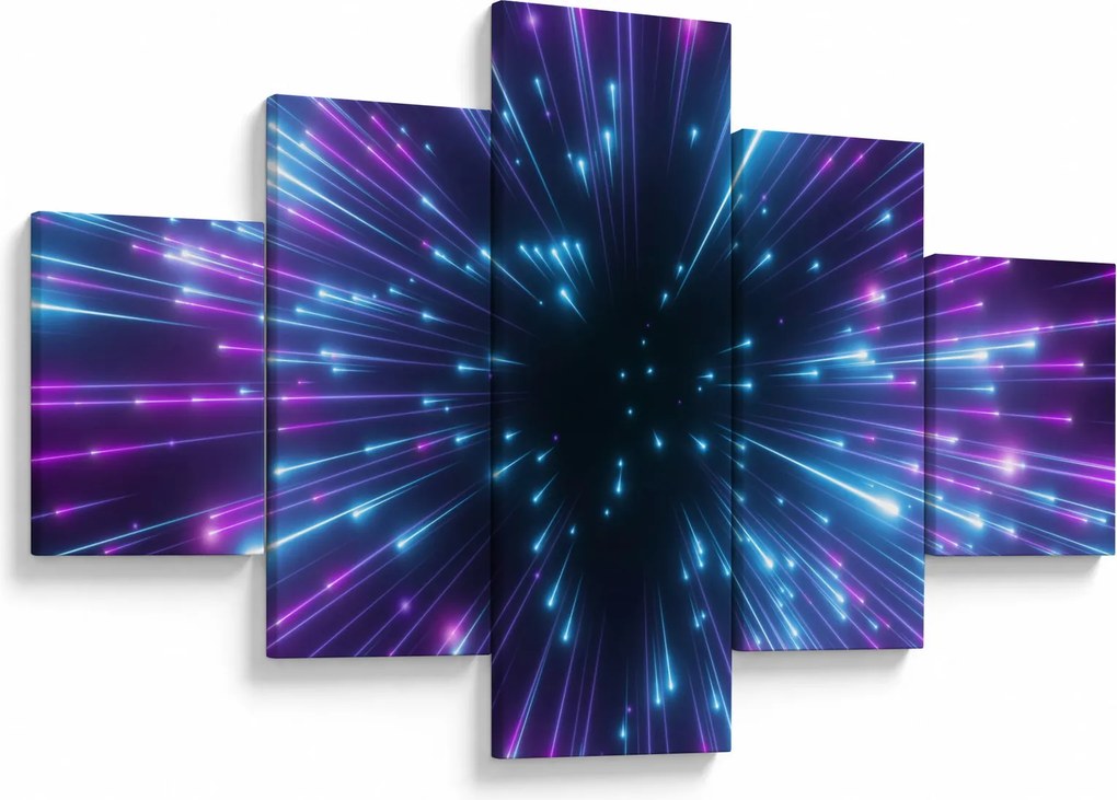 Obraz - Neonowa przestrzeń (125x70 cm)