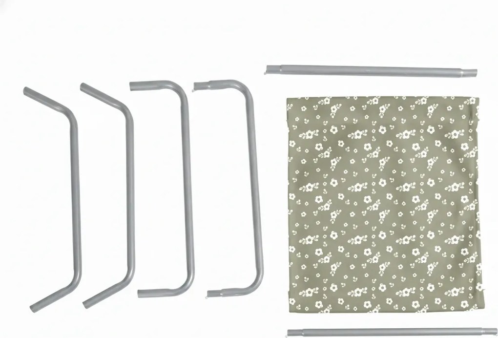 Składane leżak plażowy SAND FLOWERS, zielony