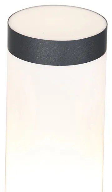 Zewnetrzna Słup ogrodowy antracytowy 80 cm IP44 opal - Rox Nowoczesny Oswietlenie zewnetrzne
