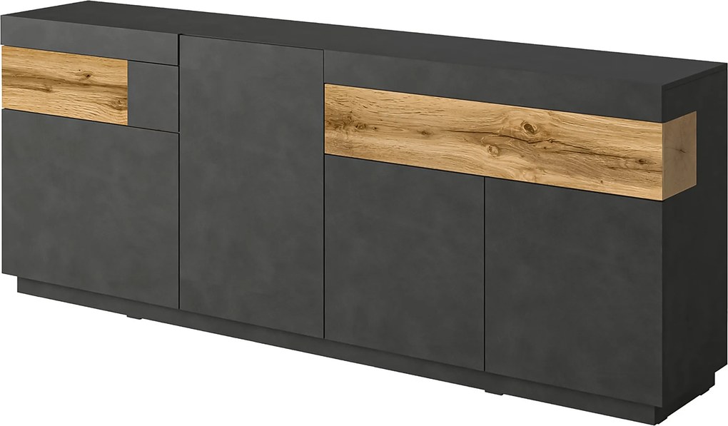 Komoda SILVANA 219 cm do Salonu Sypialni Odcienie szarości