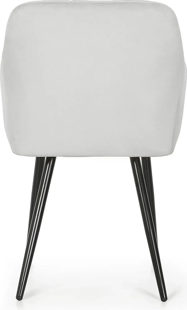 Zestaw 2 szarych krzeseł tapicerowanych welurem - Cormelis 4X