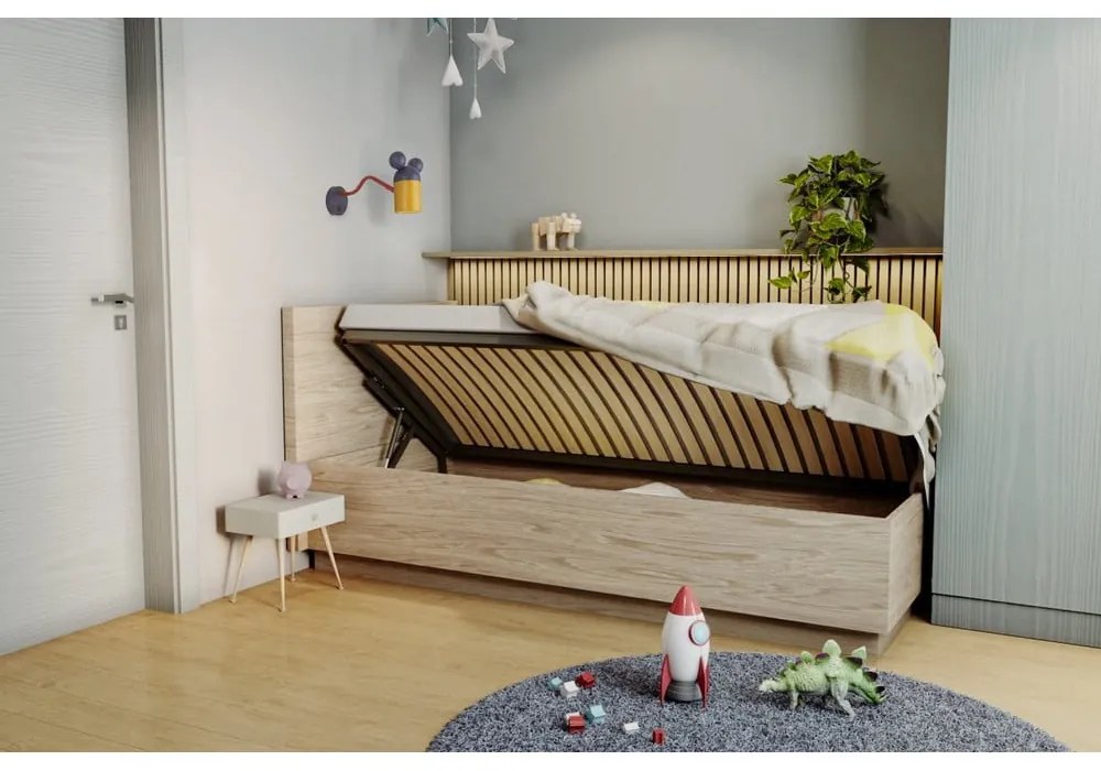 Niebieski kinkiet dziecięcy z metalowym kloszem Mouse – GTV