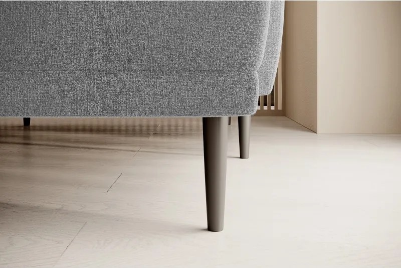 Narożnik BONO z funkcją spania Drewniane nóżki Eleganckie podłokietniki Głębokie siedzisko Lewa strona Barrel 80