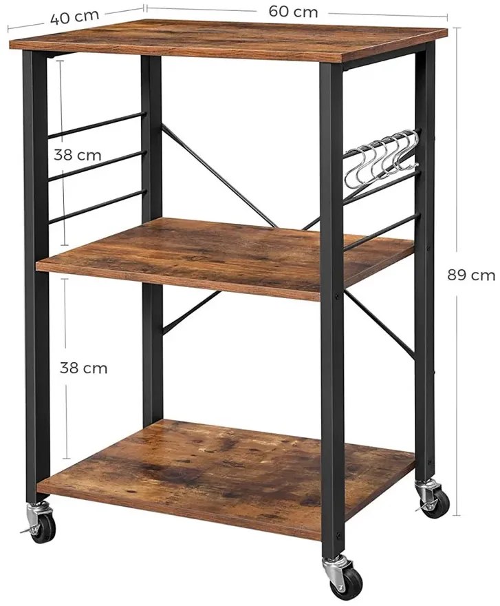 Stolik Kuchenny Na Kółkach Z Blokadą G1-S30