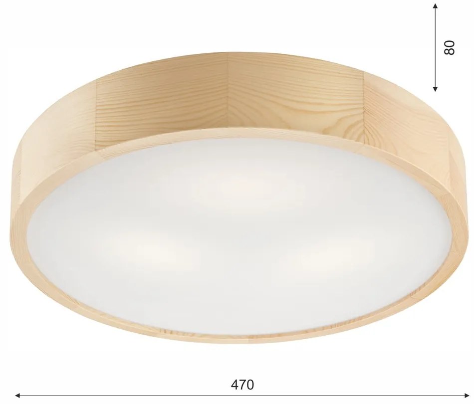 Jasnobrązowa lampa sufitowa ze szklanym kloszem ø 47 cm Eveline – LAMKUR