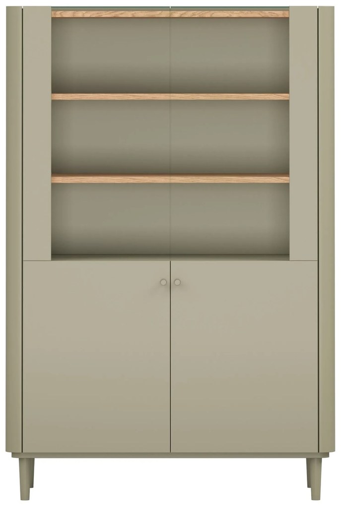 Witryna Elivo 100 cm na nóżkach - eukaliptus / dąb baltic dune