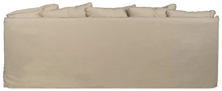 Beżowa lniana sofa 216 cm – Ixia