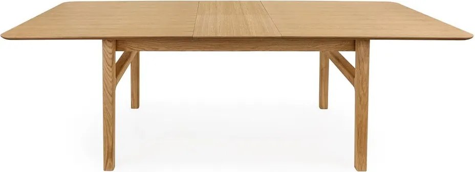 Rozkładany stół z dodatkowym blatem w dekorze dębu 90x180 cm Curved – Woodman