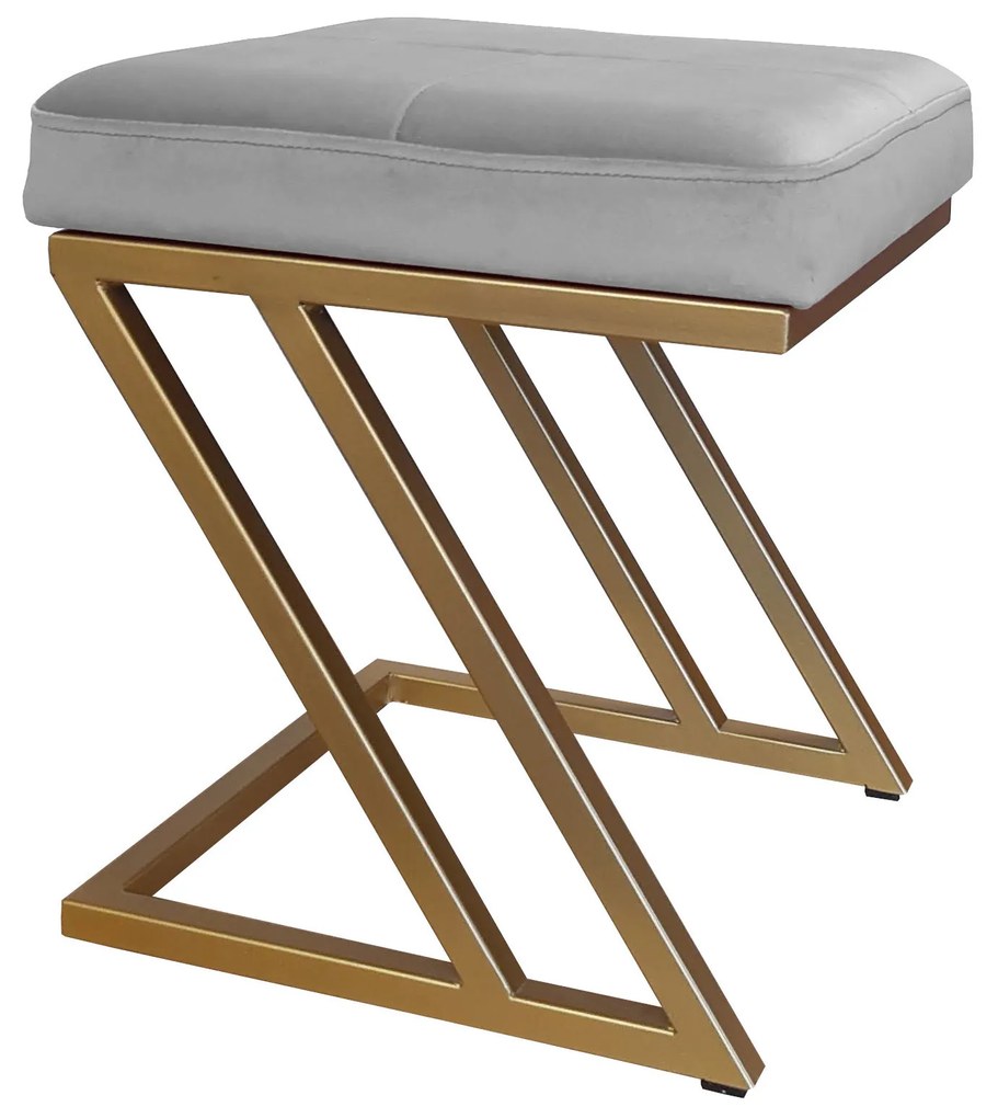 Pufa ZETA LOFT taboret podnóżek podstawa złota MG17