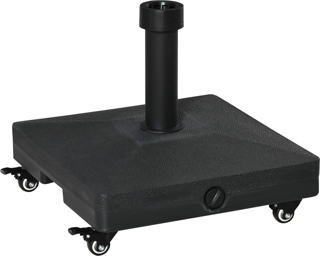 Outsunny podstawa pod parasol 38/48mm na kółkach, stabilna do 20kg na taras balkon ogród - Aosom PL