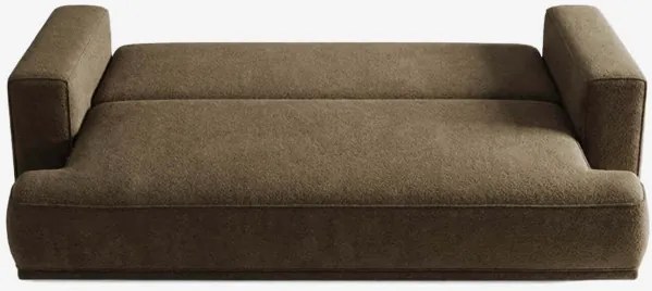 Sofa z Funkcją Spania CAMELIA Brązowa Boucle Nowoczesna