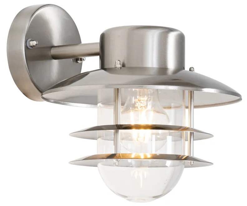 Lampa ścienna industrialna stal IP44 - Shell