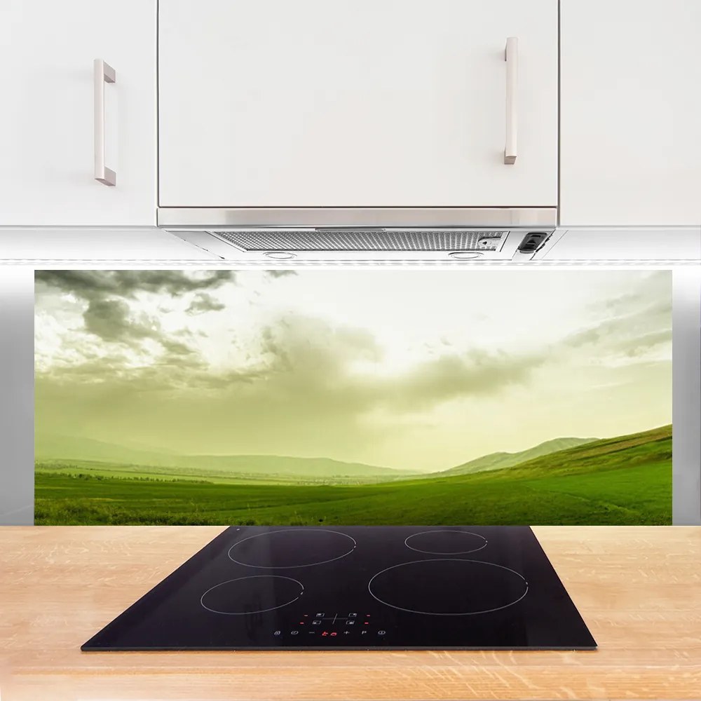 Panel Szklany do Kuchni Bezkresna Zielona Przestrzeń