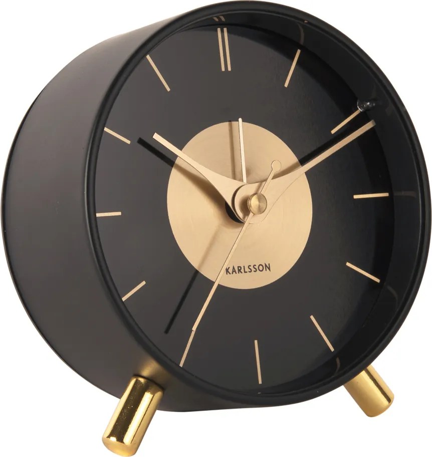 Budzik glamour GOLD DISC, Ø 11 cm