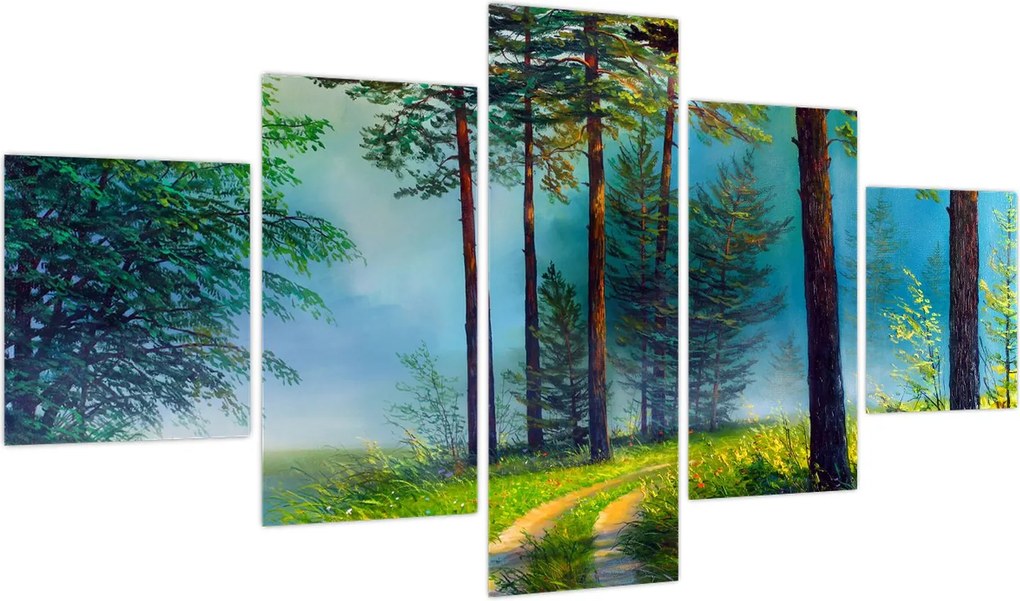 Obraz - Obraz olejny przedstawiający krajobraz (125x70 cm)