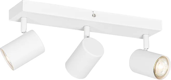 Nowoczesna lampa sufitowa biała 3-punktowa regulowana prostokątna - Jeana