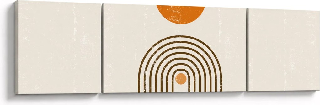 Obraz - Brązowe łuki (170x50 cm)