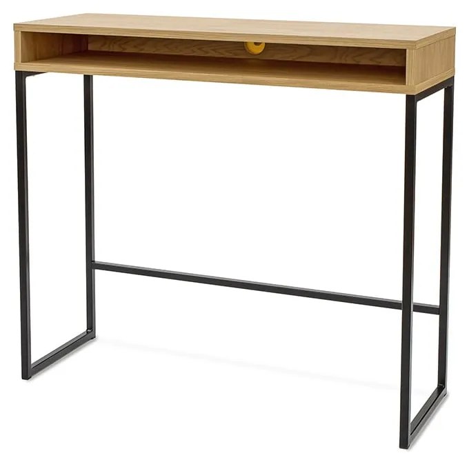 Biurko z blatem w dekorze dębu 35x100 cm Frame – Woodman