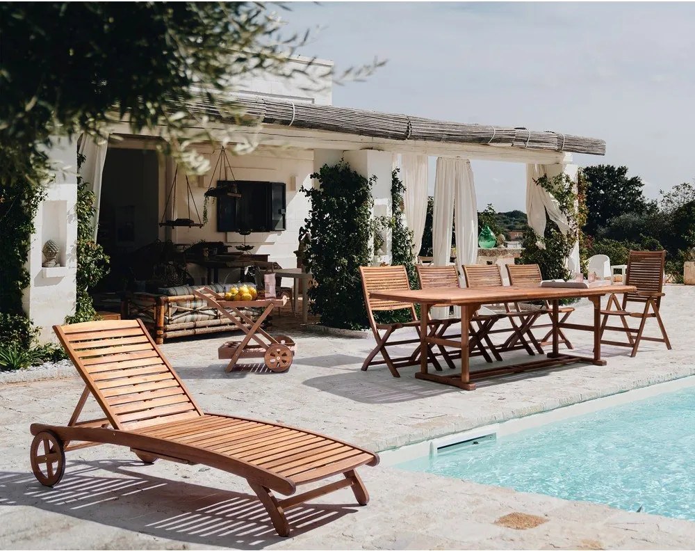 Drewniane krzesło ogrodowe w naturalnym kolorze Noemi – Bizzotto