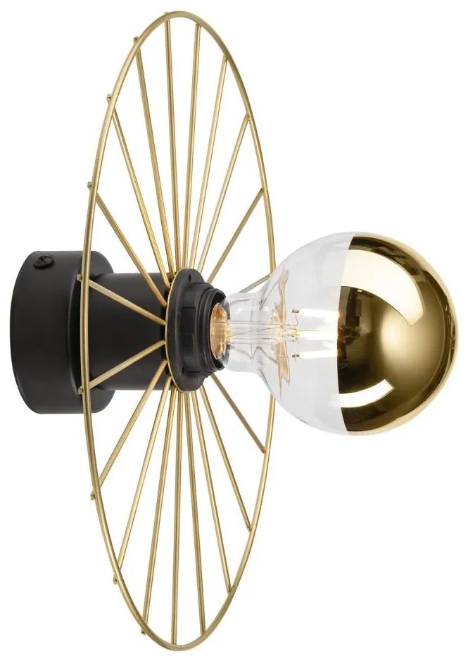 Kinkiet MONTANA 1xE27/15W/230V śr. 30 cm złoty