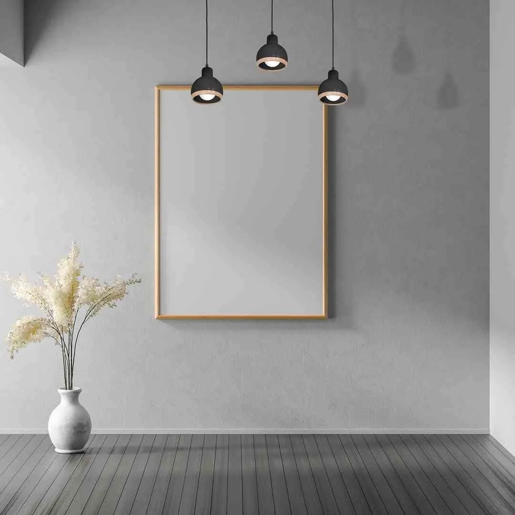 Lampa wisząca, potrójna, czarna, OVAL BLACK 3xE27