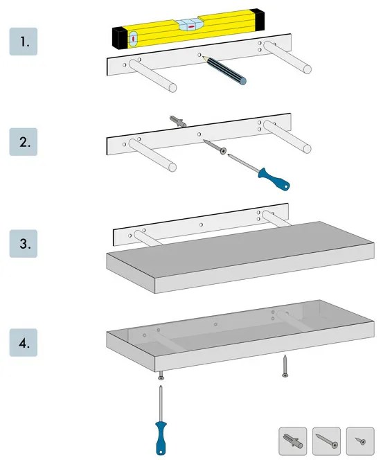 Półka ścienna 80 cm, dąb sonoma ciemny