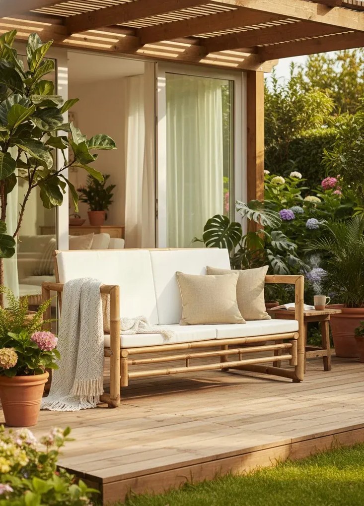 Bambusowa sofa ogrodowa P6-G79