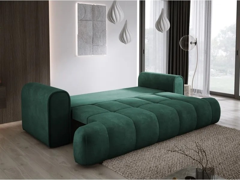 Sofa COCO z funkcja spania i pojemnikiem ZIELONY CLOUD 39